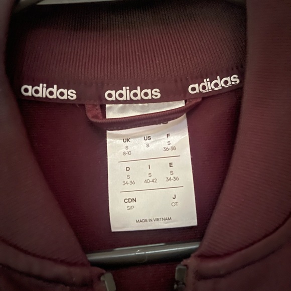 Adidas Women's Black Bomber Jacket with White Stripes - Picture 7 of 8